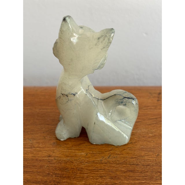 Contemporary Vintage Carved Onyx Fox Figurine For Sale - Image 3 of 6