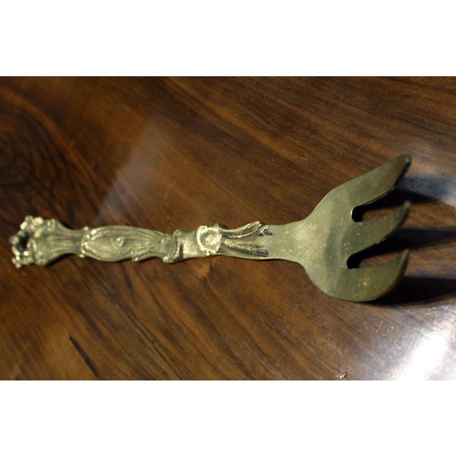 Large Decorative Brass Cutlery Set, Italy, 1950s, Set of 3 For Sale - Image 5 of 16