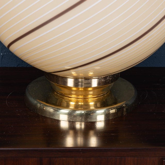 Vintage Italian Hand-Blown Murano Glass Table Lamp, 1980s For Sale - Image 13 of 18