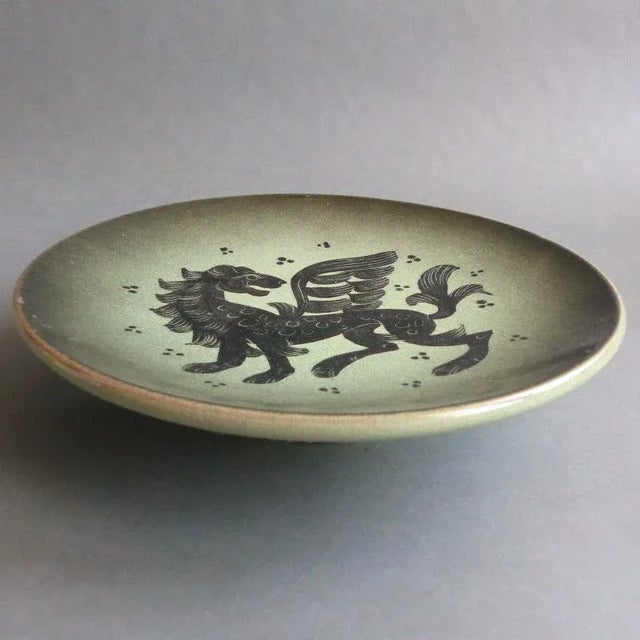 Mid-Century Modern Ceramic bowl by Heinkel for Karlsruher Majolika, 1940s For Sale - Image 3 of 5