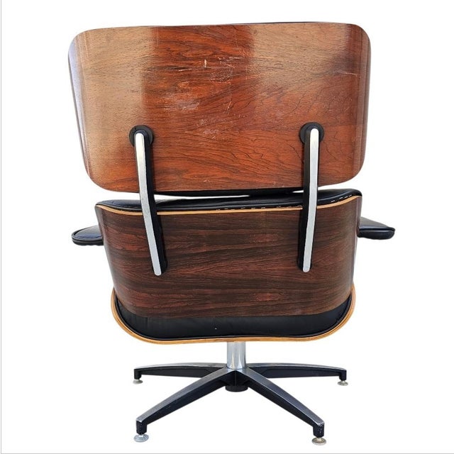 1970s Mid Century Eames Style Lounge Chair and Ottoman by Plycraft For Sale In Los Angeles - Image 6 of 18
