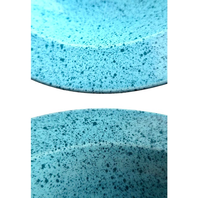 Ceramic Vintage Japanese Stoneware Speckled Bowls and Plates, 12 Pieces For Sale - Image 7 of 9