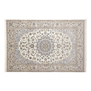 Middle Eastern Hand-Knotted Rug in Silk For Sale