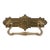 Vintage Mid 20th Century Aesthetic Brass Bridge Drawer Pull For Sale