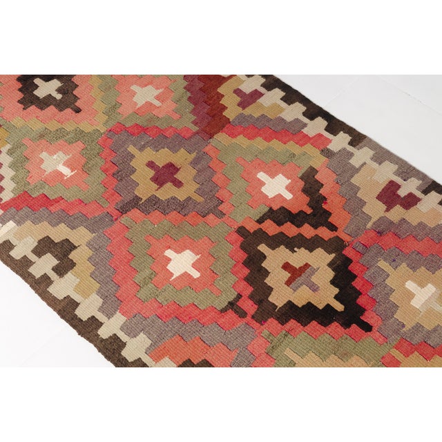 Vintage Triple Medallion Kilim Rug For Sale - Image 6 of 10