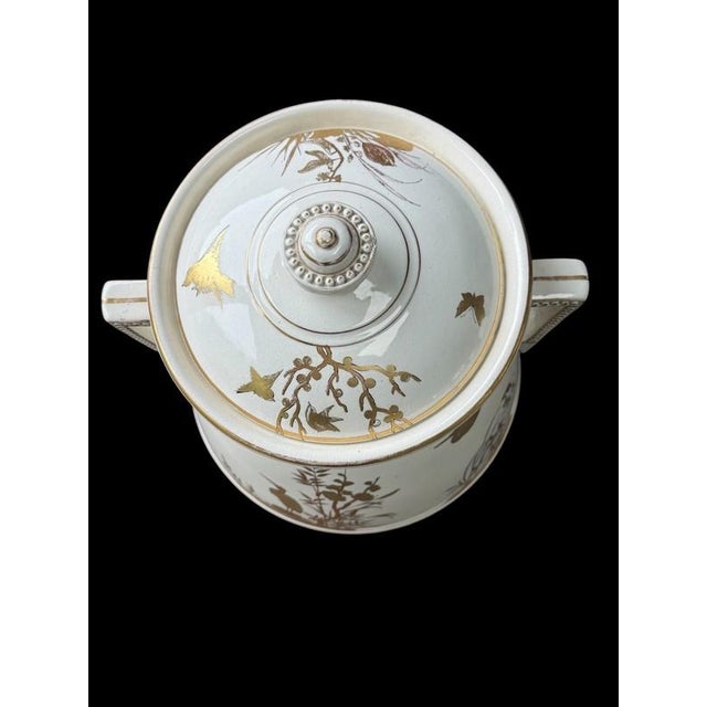 19thC Chinoiserie Antique Davenport Porcelain Staffordshire Aesthetic Movement Covered Jar For Sale - Image 9 of 18