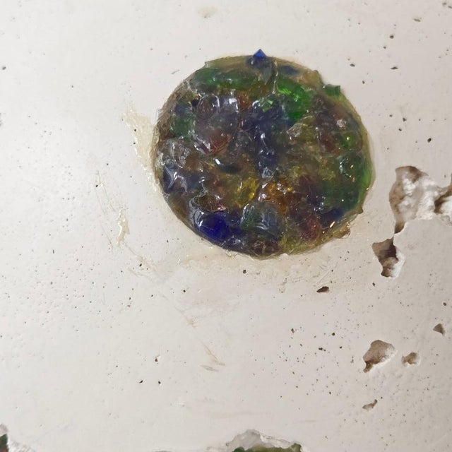 Vintage Space Age UFO Planet Table Lamp in Plaster and Glass, 1970s For Sale - Image 14 of 16