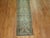 Antique Persian Heriz Brown Green Runner - 1'10" x 9'8" For Sale - Image 4 of 5