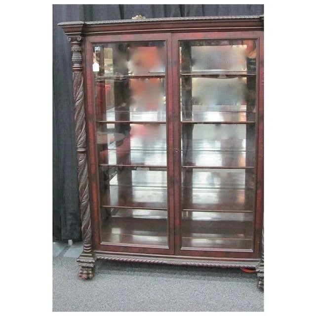 1900 - 1909 1900s Mahogany China Cabinet For Sale - Image 5 of 7