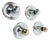 Silver Disc Wall Lights from Charlotte Perriand, Germany, 1970s, Set of 4 For Sale