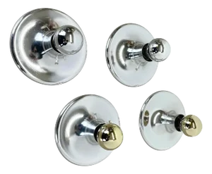 Silver Disc Wall Lights from Charlotte Perriand, Germany, 1970s, Set of 4
