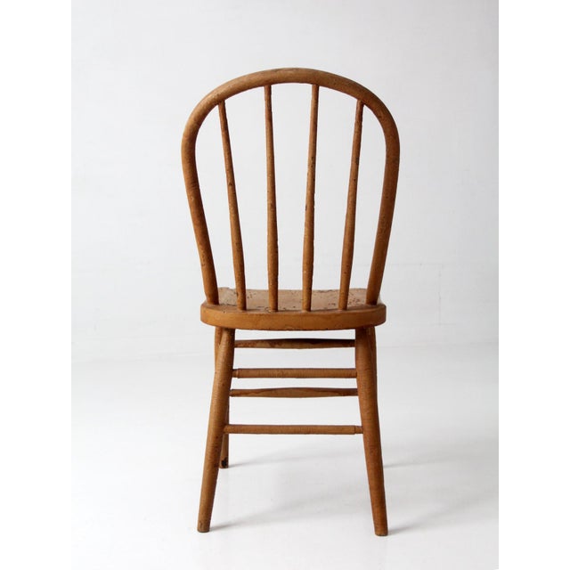 Antique Painted Windsor Bow Back Farmhouse Chair For Sale - Image 4 of 16