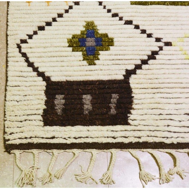 Moroccan Moroccan Modern Hand Knotted Wool Rug, 4'x6' For Sale - Image 3 of 6