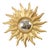 Vintage Convex Gilt Sunburst Witch Mirror, 1960s For Sale