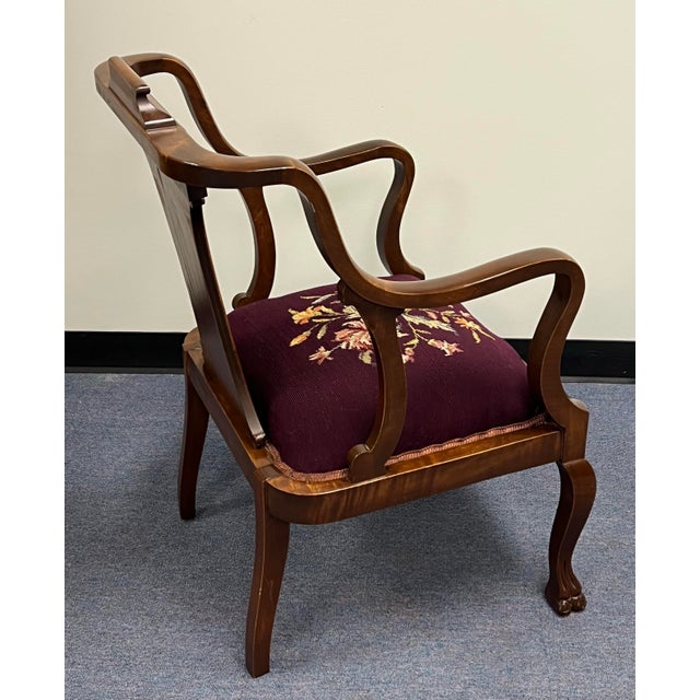 Brown 19th Century Mahogany Carved Georgian Armchair For Sale - Image 8 of 11