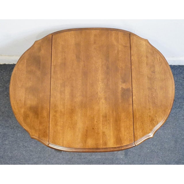 Ethan Allen Country French Collection Solid Birch 36" Drop Leaf Accent End Table 26-8302 For Sale - Image 13 of 18