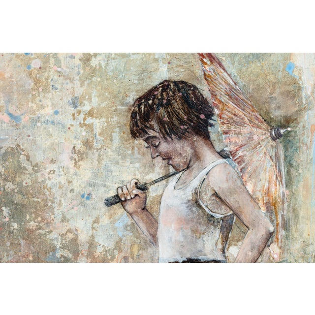 Anna Ganina Queens of Summer Signed Contemporary Surrealism Acrylic Painting For Sale - Image 4 of 6