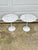 Mid-Century Modern Vintage Marble Top Eero Saarinen Style Tulip Side Tables-A Pair For Sale - Image 3 of 11