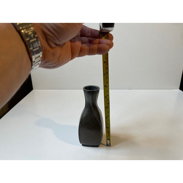 Art Deco Vase in Disko Metal from Just Andersen, 1930s For Sale - Image 9 of 10
