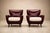 Pair of Brazilian Modernist Armchairs in Hardwood, Burgundy Leather & Bouclé by Carlo Hauner, Brazil, 1950s For Sale - Image 18 of 18