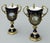 Antique Pair English Coalport Three Handle Loving Trophy Cups Porcelain Urns For Sale - Image 16 of 18