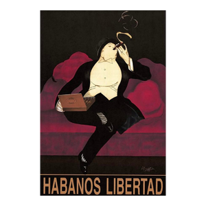 1925 Italian Art Deco Poster, Habanos Libertad (1998 Re-Issue) by Leonetto Cappiello
