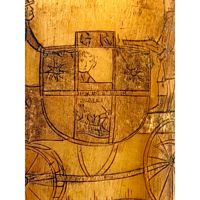 Bone English Georgian Satirical Cow Horn Beaker Royal Coach Attacked Heraldic Lion For Sale - Image 7 of 18