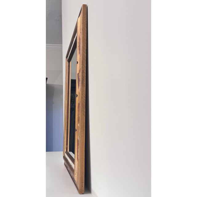 Mid 20th Century Vintage Mid Century Hollywood Regency Gold and White Wall Mirror. For Sale - Image 5 of 12