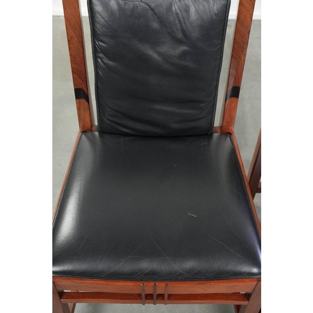 Art Deco Decoforma Series Dining Chairs in Black Cowhide Leather and Wood from Schuitema, Set of 4 For Sale - Image 6 of 18