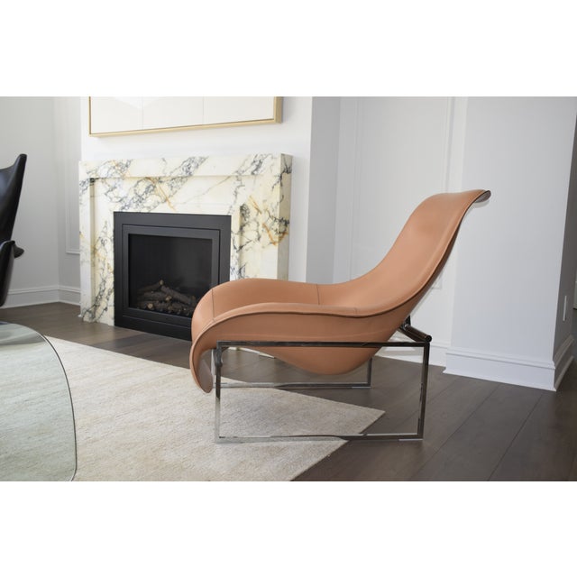 B&b Italia Leather Mart Chair Chairish