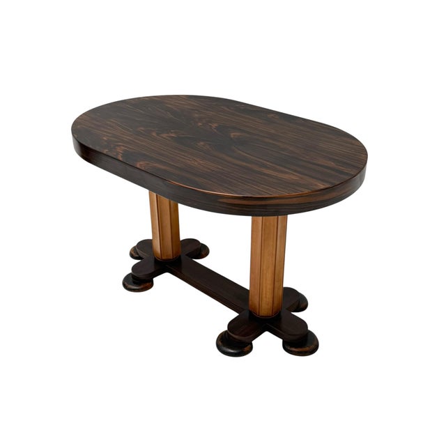 1930s Art Deco Oval Center Table by Gebroeders Reens, 1930s For Sale - Image 5 of 13