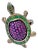 BOCHIC "Orient" Green Emerald & Pinksapphire Cocktail Ring, 22k Gold & Silver, Size 7 For Sale