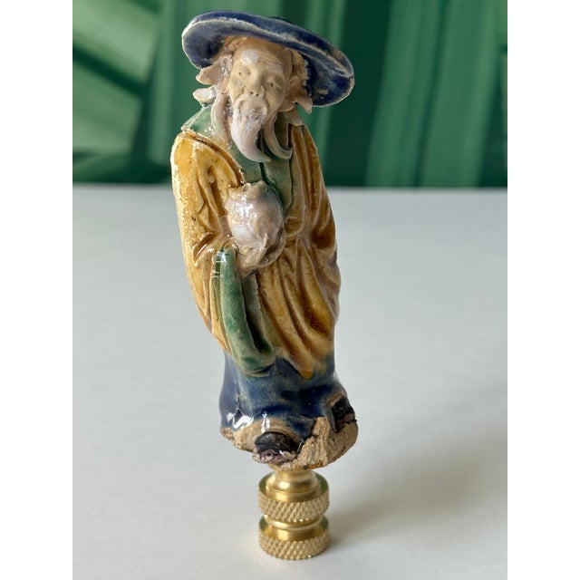 Chinese Chinese Mudman Lamp Finial For Sale - Image 3 of 6