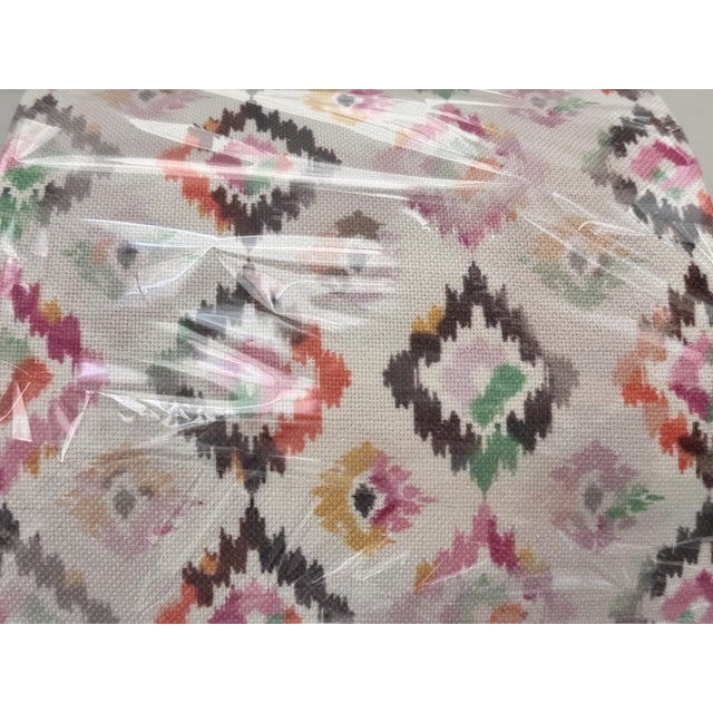 Mid-Century Brass Table Lamp with Ikat Lampshade, 1970s For Sale - Image 14 of 15