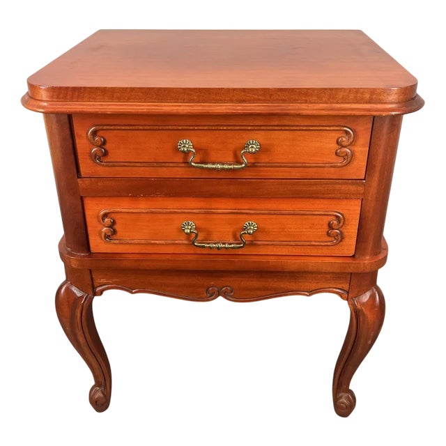 Vintage Louis XVI French Carved Nightstand For Sale