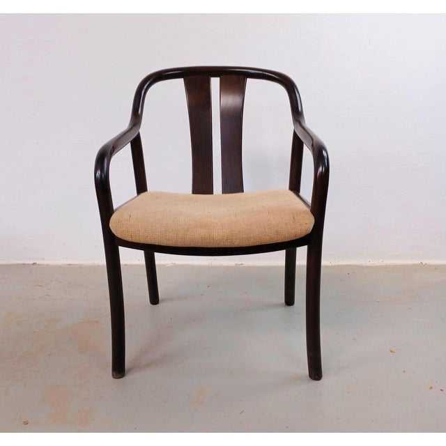 Asiana Armchairs in Black Varnished Beech by Oswald Beck for Casala, 1980s, Set of 2 For Sale - Image 3 of 12