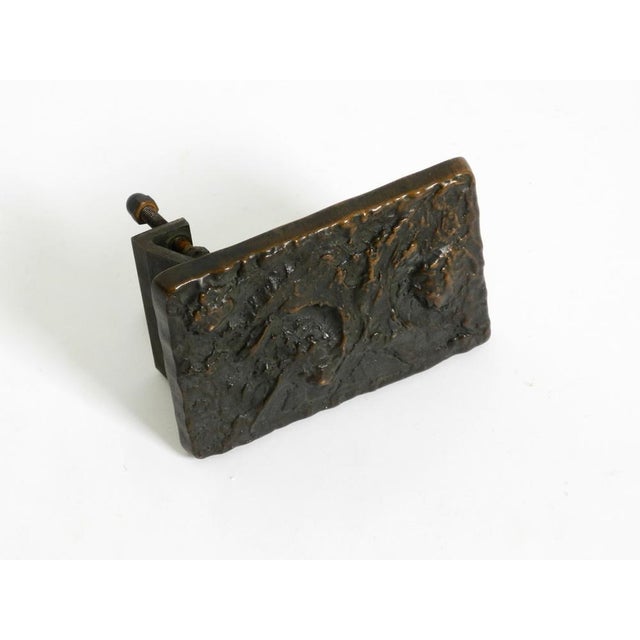 Mid-Century Modern Large Brutalist Bronze Push Handle from Alpan, Germany, 1970s For Sale - Image 3 of 16