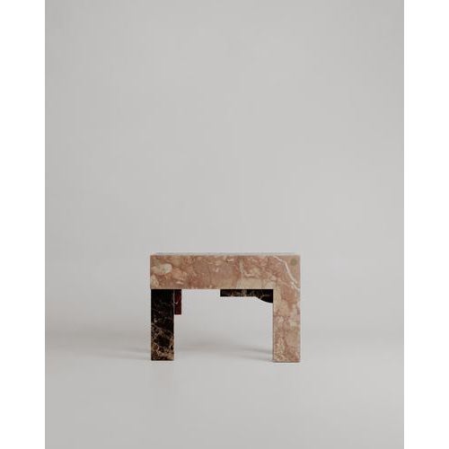 Contemporary Architectural Layered Marble Stone Strata Console by Esther Knopfler For Sale - Image 3 of 12