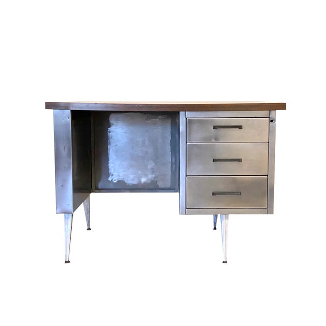 Vintage Iron Desk, 1970s For Sale