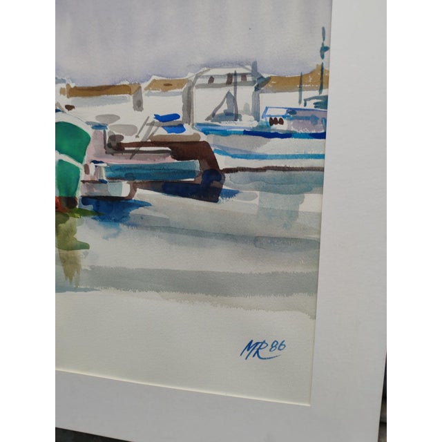 Michel Roubille, L'Île d'Yeu, 1986, Watercolor For Sale - Image 3 of 6