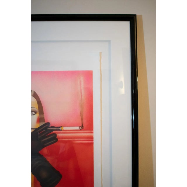Paper 1984 "Susan" Art Deco Figurative Artist's Proof Numbered 15/30 by Shimon Okshteyn, Framed For Sale - Image 7 of 12