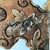 Brown c.1920 Chinese Polychrome Architectural Carved Wood Panel — Floral Motif Wall Art For Sale - Image 8 of 10