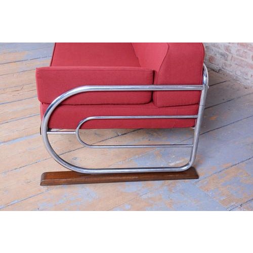 Bauhaus Sofa in Chrome-Plated Steel by Robert Slezák, Czech, 1930s For Sale - Image 11 of 16