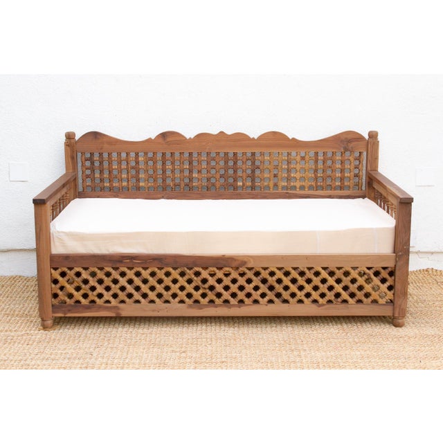 Moroccan 9' Long Colossal Moroccan Lattice Daybed For Sale - Image 3 of 10
