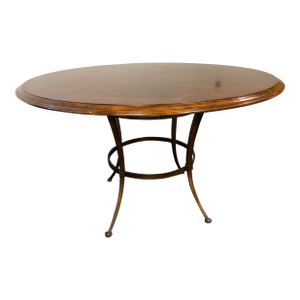 Oak and Iron Round Table