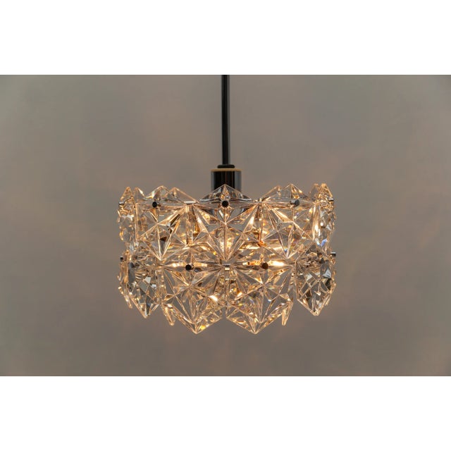 Kinkeldey Chandelier in Chrome and Crystal Glass by Kinkeldey, Germany, 1970s For Sale - Image 4 of 10