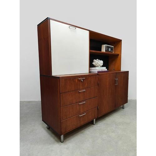 Vintage Dutch Secretary Cabinet by Cees Braakman for Pastoe, 1960s For Sale - Image 3 of 9