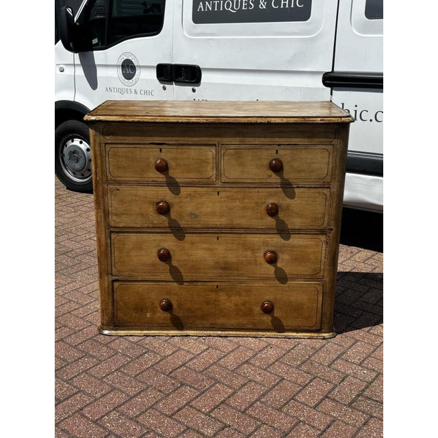 Brown Victorian Wooden Chest of Drawers For Sale - Image 8 of 12
