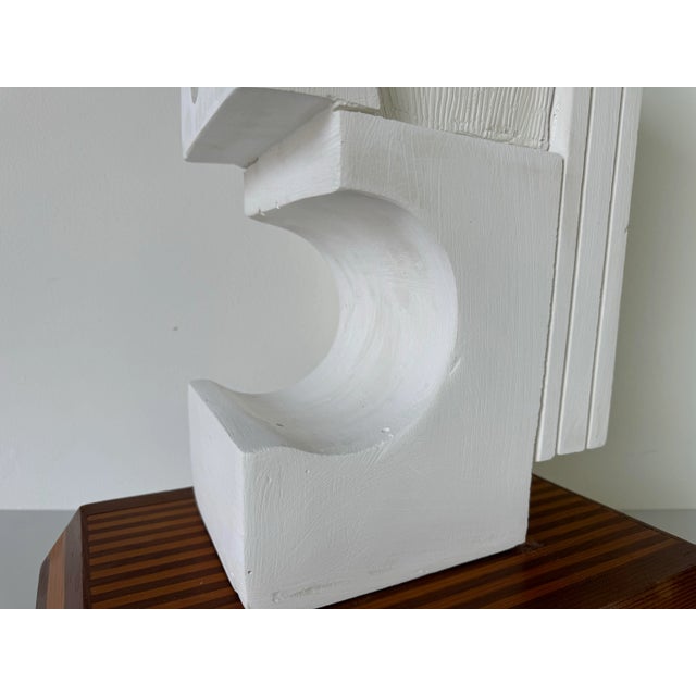 Modern Abstract Geometric Art Plaster Sculpture For Sale - Image 4 of 12