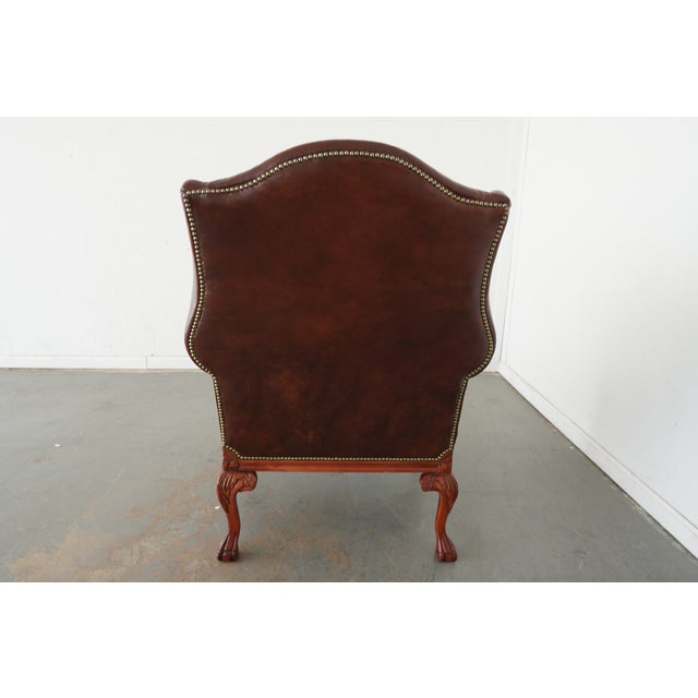 This Old Hickory Tannery leather wingback chair is a true statement piece, combining classic design with standout...
